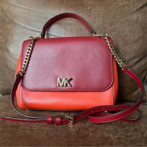 Michael Kors Red and Orange Satchel